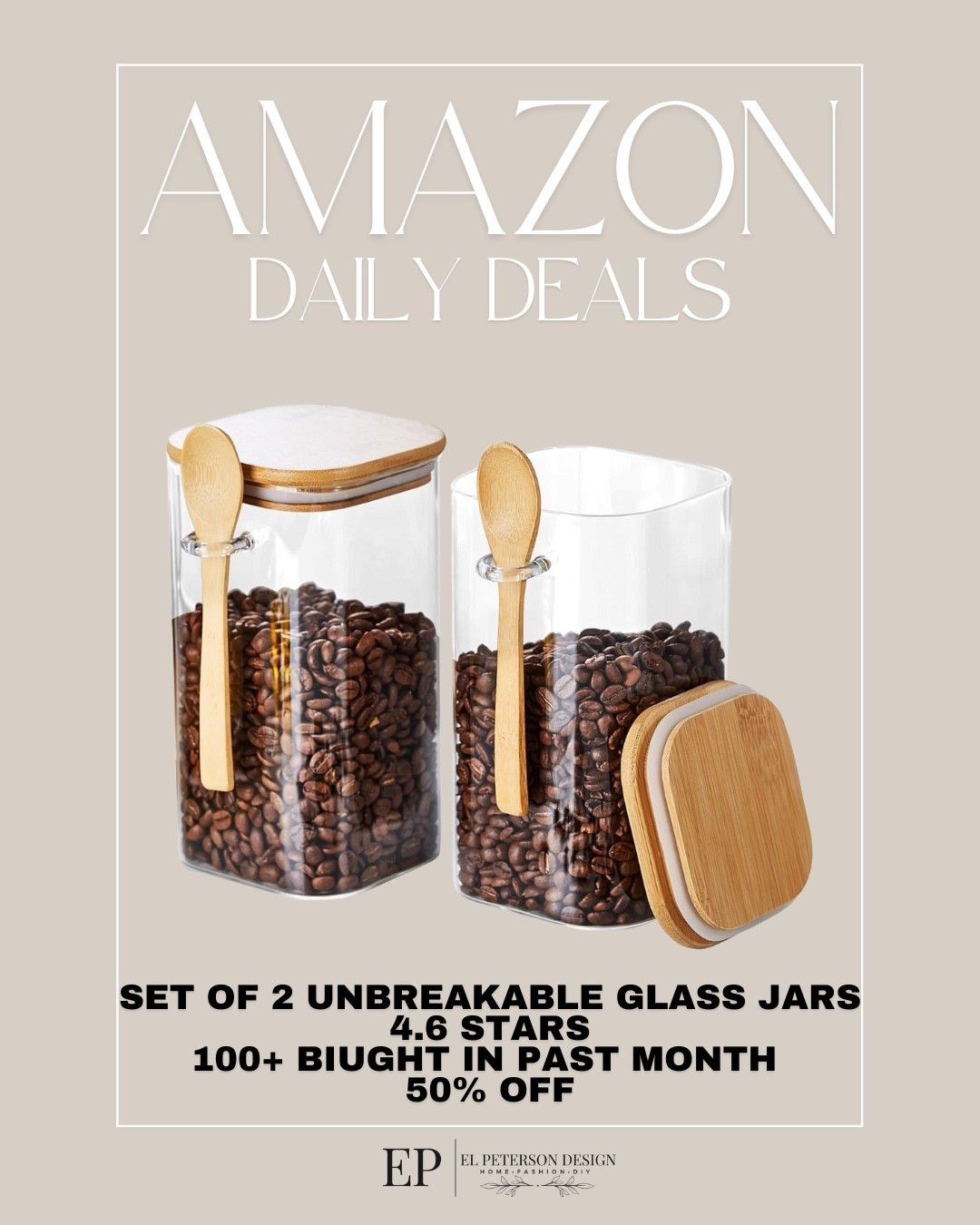 Amazon Daily Deals
2 unbreakable jars 

#LTKSaleAlert #LTKHome