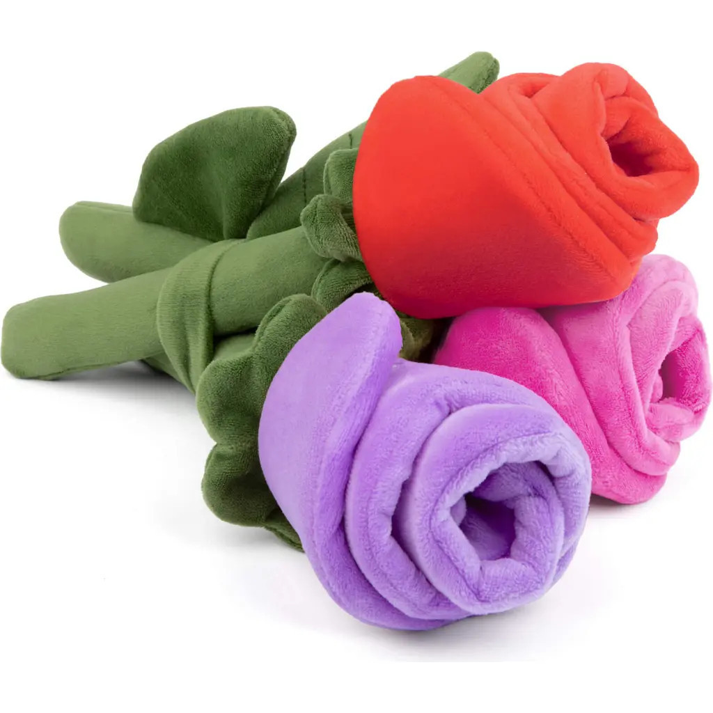 The Foggy Dog Be My Valentine Plush Dog Toy in Pink Roses at Nordstrom | Nordstrom