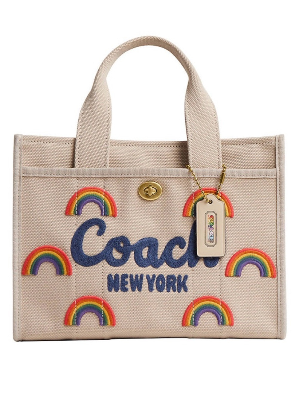 Coach Rainbow Embroidered Cargo Tote 26 - NWT | Poshmark