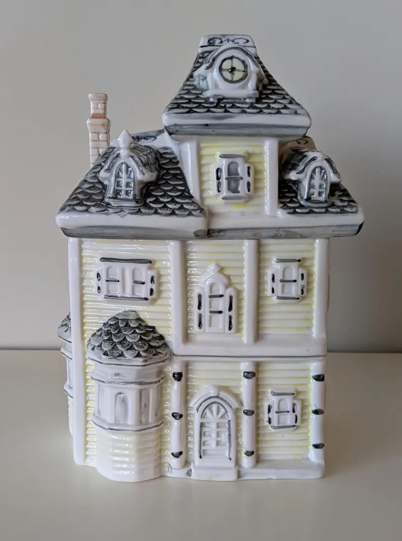 Vintage Ceramic Victorian House Cookie Jar Canister | Etsy (US)