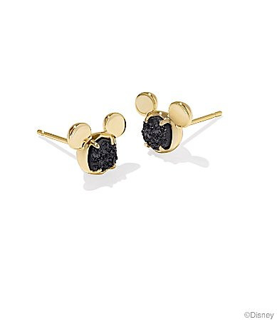Kendra Scott Disney Kendra Scott Mickey Mouse Stud Earrings - Black Drusy | Dillard's