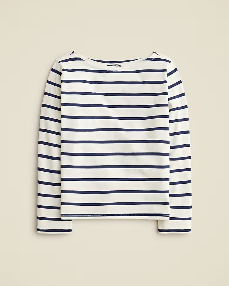 Long-sleeve boatneck T-shirt in mariner jersey | J. Crew US