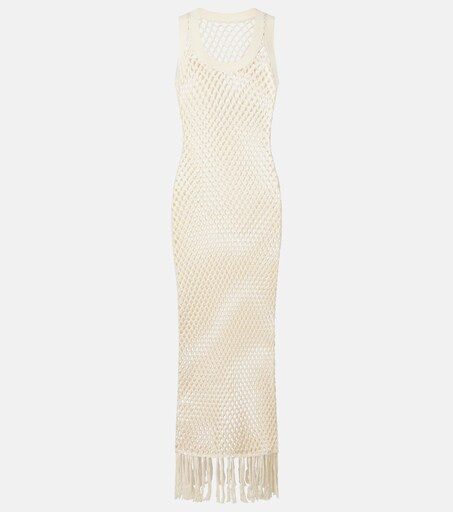Ilaria fringed open-knit cotton maxi dress | Mytheresa (INTL)