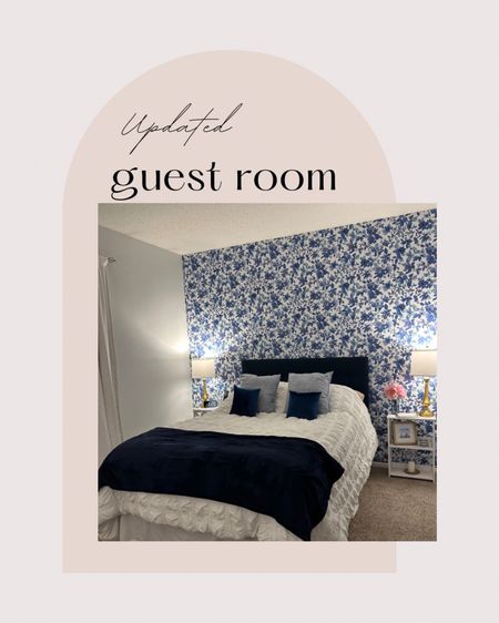 Finished guest room! Obsessed with how it turned out.

Blue and white, guest bedroom, chinoiserie, flowers, gold, costal grandmother, preppy 

#LTKunder50 #LTKstyletip #LTKunder100