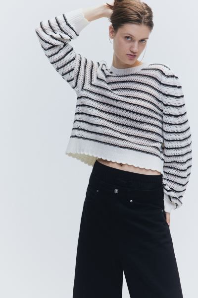 Hole-knit Open-backed Sweater | H&M (US + CA)
