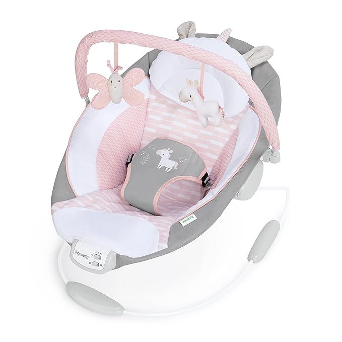 Ingenuity Soothing Baby Bouncer Infant Seat with Vibrations, -Toy Bar & Sounds, 0-6 Months Up to ... | Amazon (US)