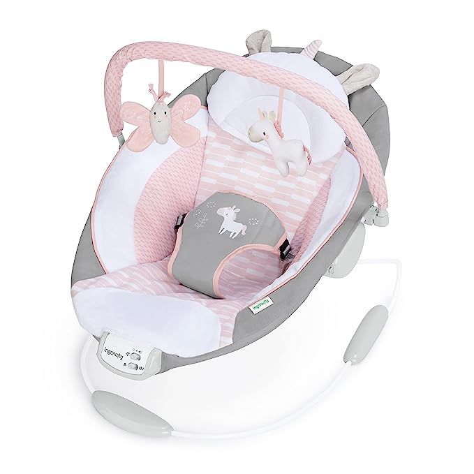 Ingenuity Soothing Baby Bouncer Infant Seat with Vibrations, -Toy Bar & Sounds, 0-6 Months Up to ... | Amazon (US)