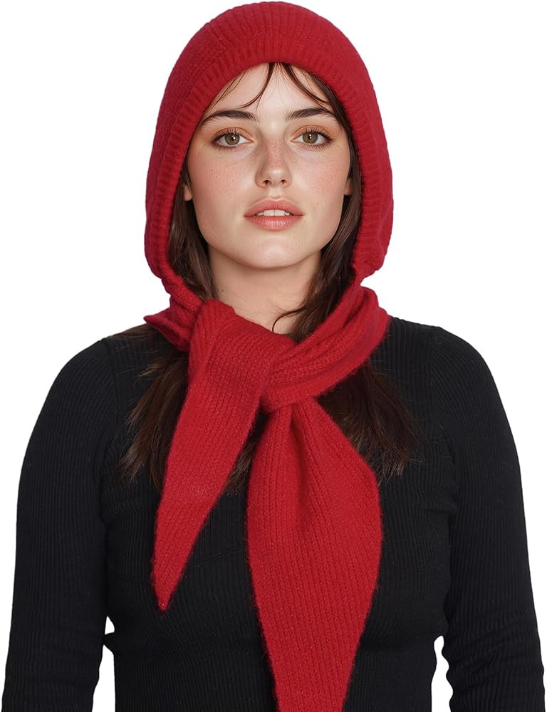 ACUSHLA Hooded Scarf for Women Hat Scarf Set 2 In One - Soft Warm Knitted Neck Wear for Winter Co... | Amazon (UK)