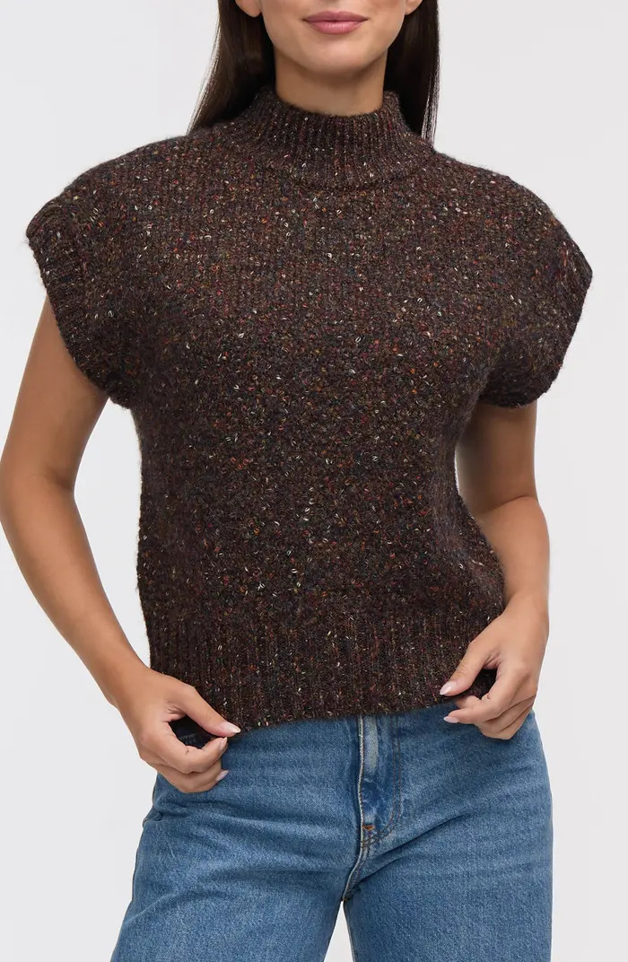 NVLT Marled Mock Neck Cap Sleeve Sweater | Nordstromrack | Nordstrom Rack