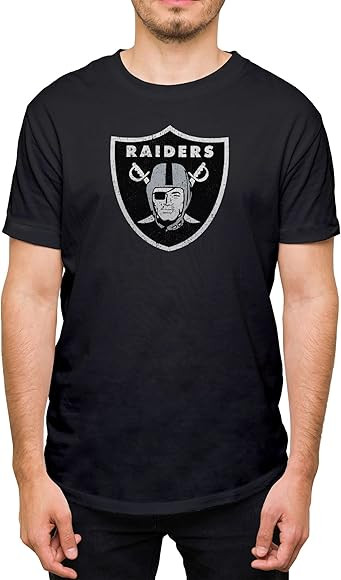 Hybrid Sports - NFL Distressed Team Logo - Officially Licensed Adult Short Sleeve Fan Tee for Men... | Amazon (US)