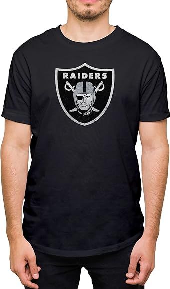 Hybrid Sports - NFL Distressed Team Logo - Officially Licensed Adult Short Sleeve Fan Tee for Men... | Amazon (US)