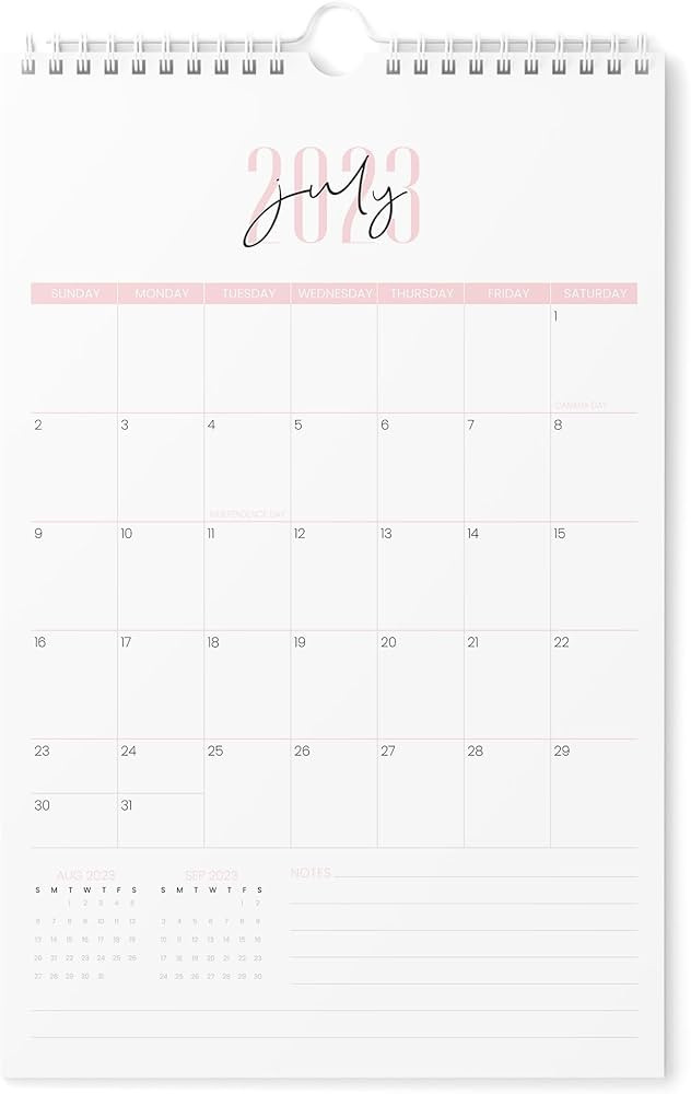 Calendar 2023-24 - Vertical 11x17 2023 Wall Calendar Runs Until December 2024 - Easy Planning wit... | Amazon (US)