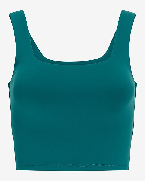 Body Contour Cropped Square Neck Tank | Express