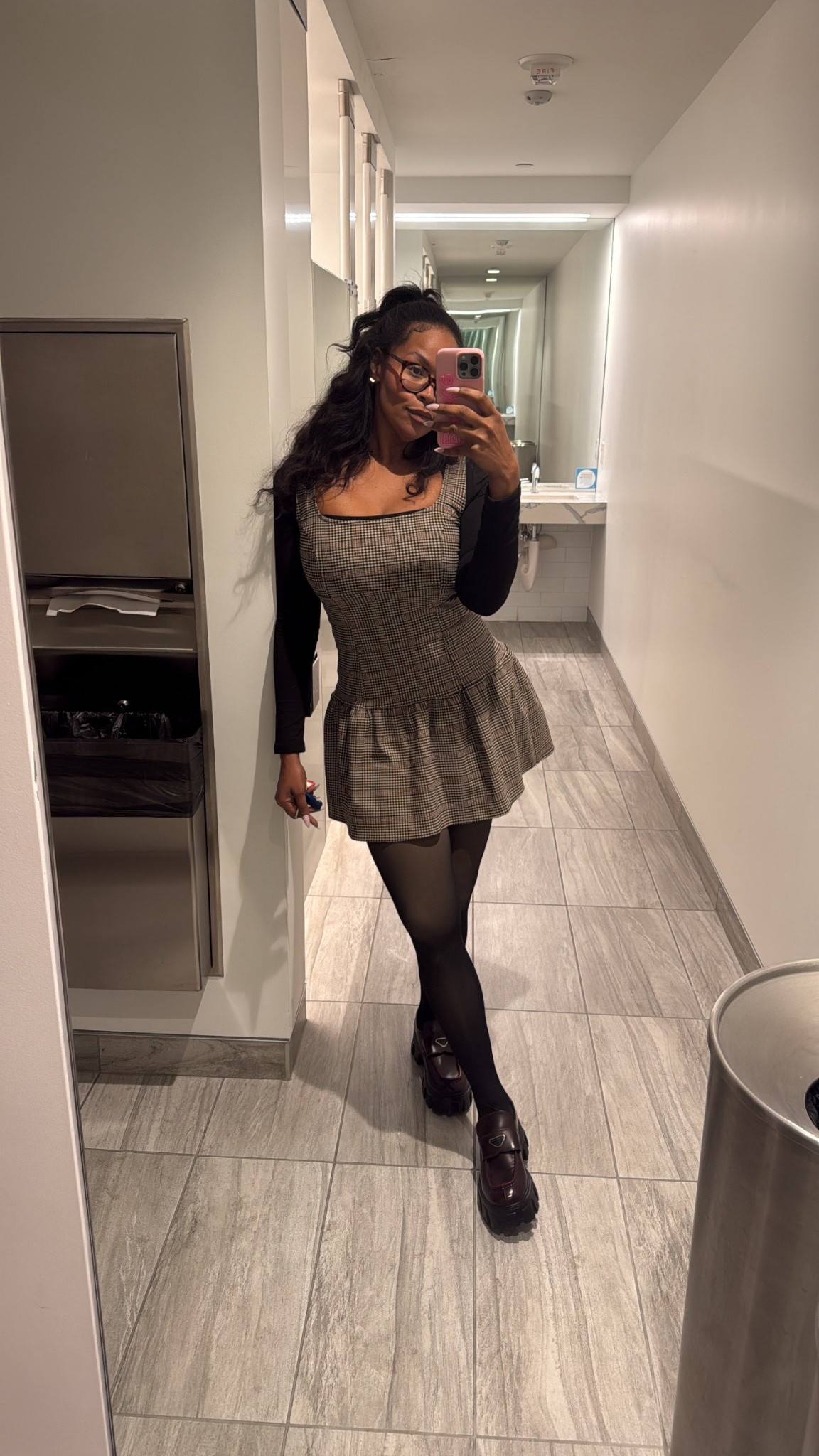 A fun and warm office look! Are you loving fleece lined tights as much as I am? 

#LTKMidsize #LTKWorkwear #LTKSeasonal