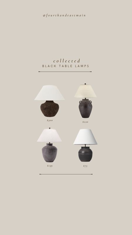 collected // black lamps at all budgets

#LTKhome