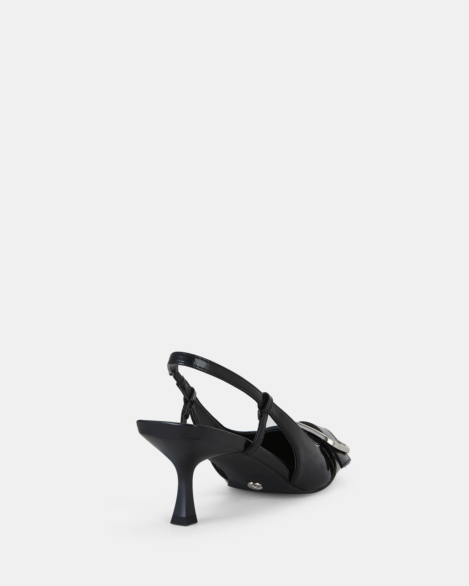 ISERA Black Patent Low Heels | Novo Shoes