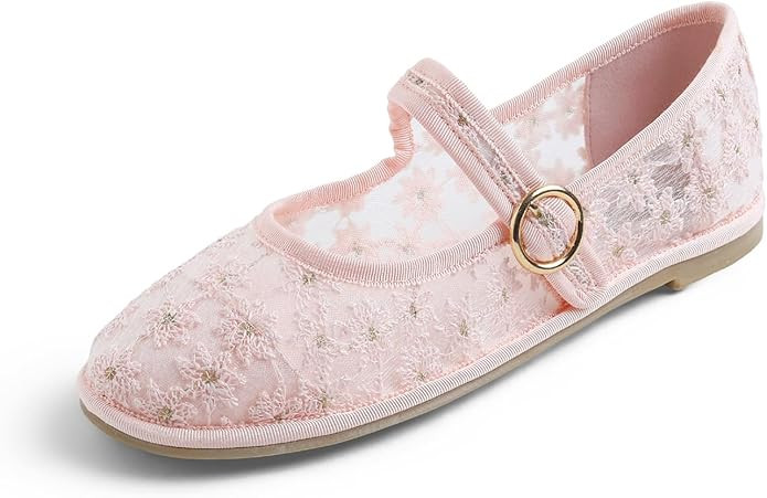 FEVERSOLE Women's Soft Classic Mary Jane Memory Foam Cushioned Comfort Round Toe Metal Buckle Fla... | Amazon (US)