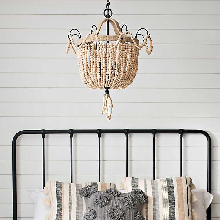 Antique Cream Beaded Chandelier | Kirkland's Home