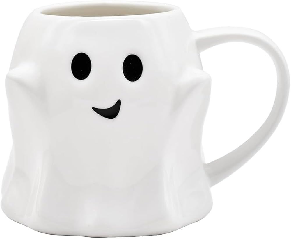 14oz Halloween Ghost Mug Cute Ceramic Ghost Coffee Mug Adorable Ghost Elf Decoration Spooky Ghost... | Amazon (US)