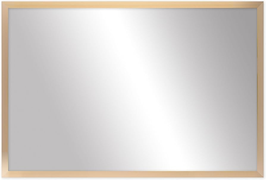 Frame My Mirror Gold Metal Framed Mirror, 24" x 36", True Reflections Glass, Champagne Bronze Fin... | Amazon (US)