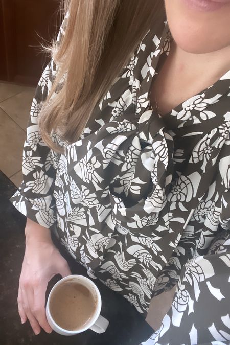 Sipping and shopping today when I should be prepping for thanksgiving dinner. Anyone else in the same boat? Shop my must have blouse (I’m wearing a small) and my must have mug (23% off today) here! 

#LTKHoliday #LTKCyberweek #LTKSeasonal