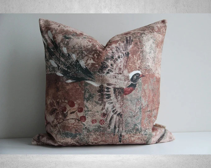 Ancient Bird Pattern Throw Pillow Cover - Classic pattern Cushion Cover, Antique 18x18 45x45cm 20... | Etsy (Global)