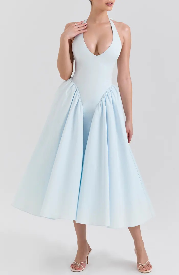 HOUSE OF CB Marilyn Halter Midi Dress | Nordstrom | Nordstrom