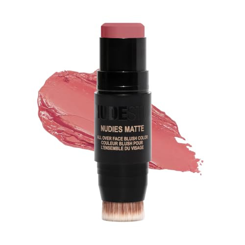 Nudestix Nudies Blush Stick – 3-in-1 Cream Blush for Cheeks, Eyes & Lips with Built-In Brush | Soft Matte Finish for a Natural Flush | Clean, Vegan & Travel-Friendly Makeup (Cherie) | Amazon (US)