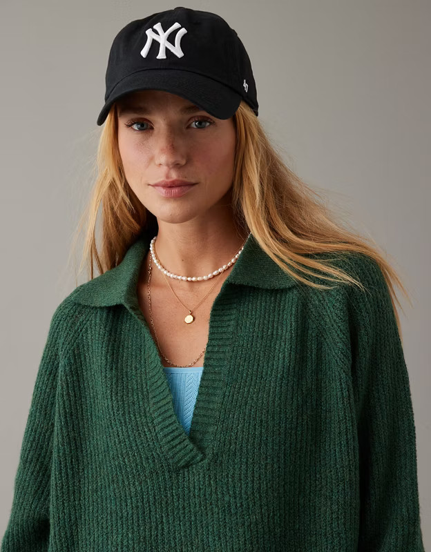 AE Oversized Collared Sweater | American Eagle Outfitters (US & CA)