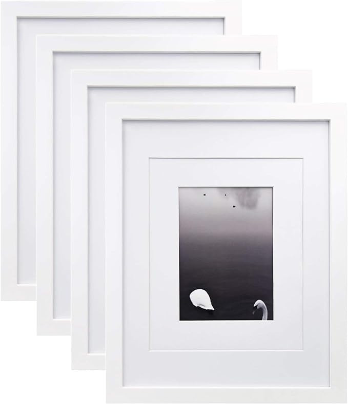 Egofine 11x14 Picture Frames Set of 4, Made of Solid Wood Covered by Plexiglass 5x7 and 8x10 with... | Amazon (US)