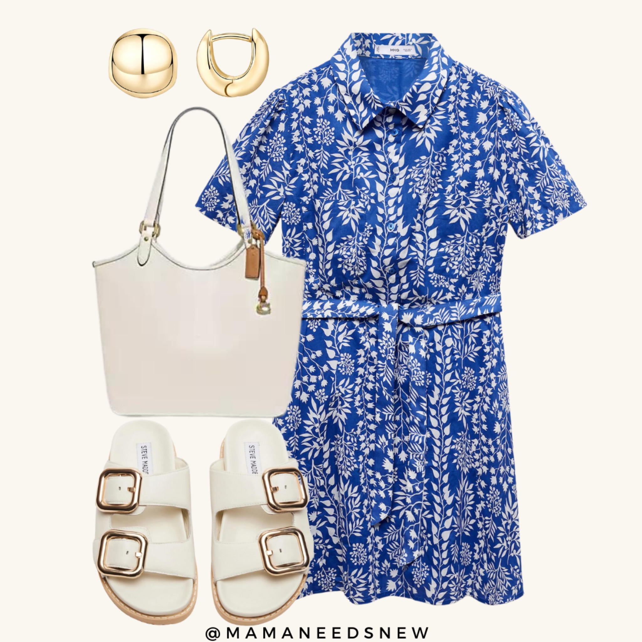 A summer look featuring a printed dress 💙🤍

#LTKSummerSales #LTKSeasonal #LTKSaleAlert