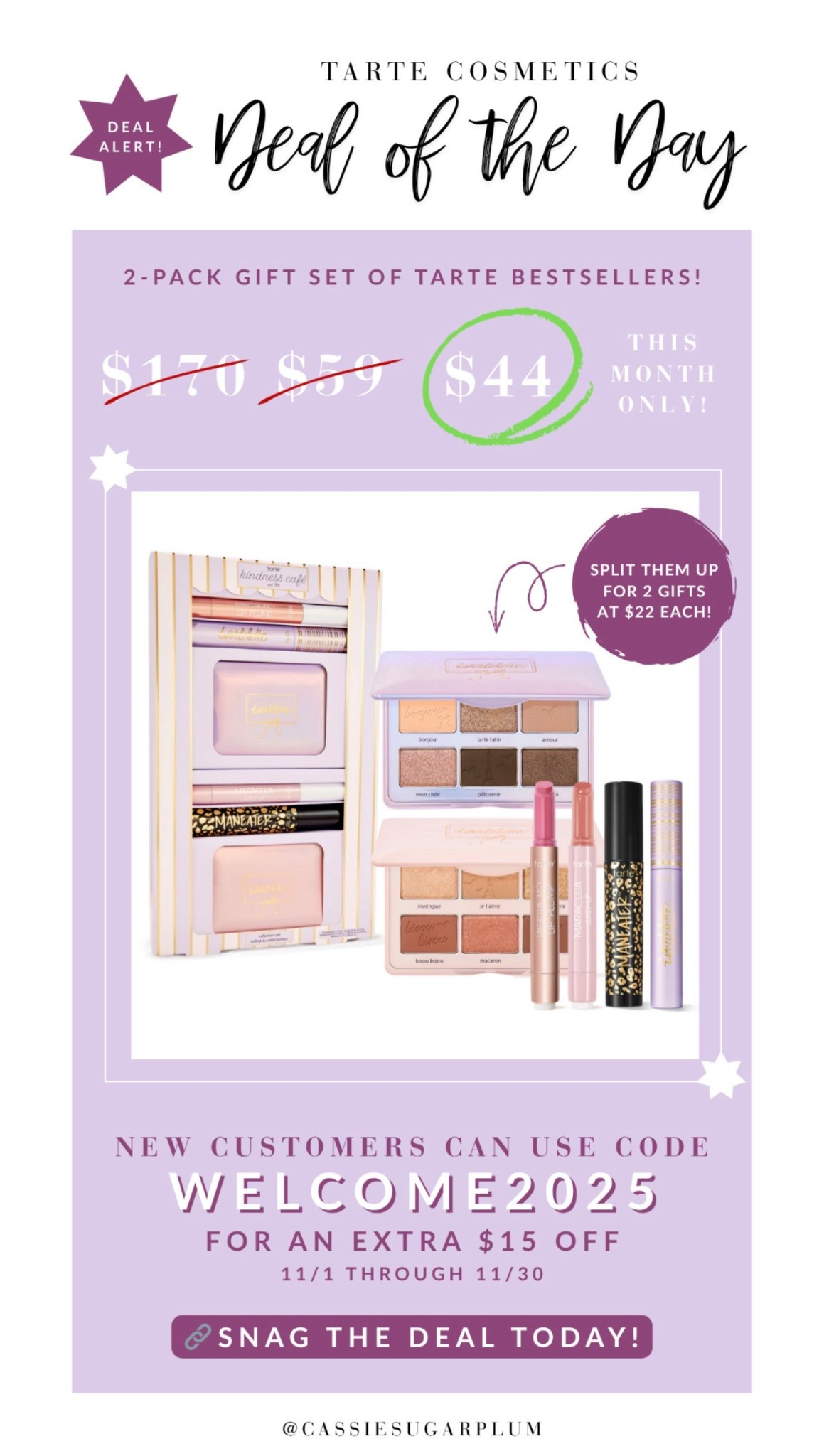Save on some of my favorite Tarte products. Use code WELCOME2025 for $15 off $35! 

@HSN #HSNInfluencer #ad #LoveHSN @tartecosmetics

On 11/19, 11/27 - 12/1: $20 off $40 - HOLIDAY25
On 11/1 - 11/30: $15 off $35 - WELCOME2025


#LTKSeasonal #LTKGiftGuide #LTKHoliday