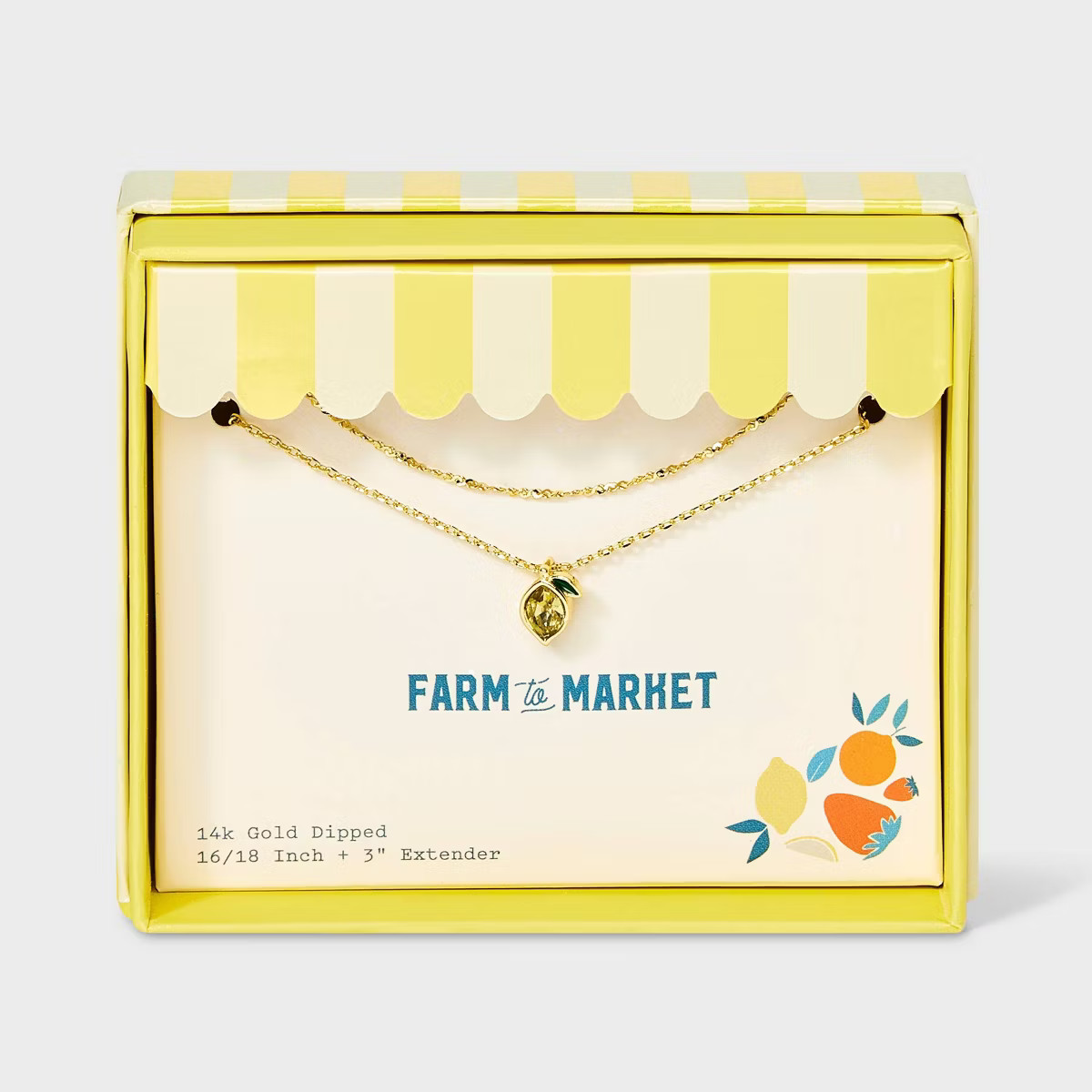 14K Gold Dipped Lemon Multi-Strand Chain Necklace - A New Day™ Gold | Target