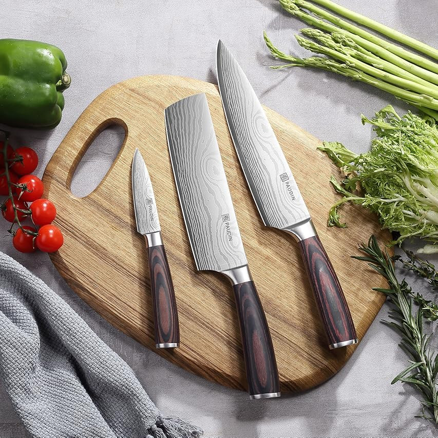 PAUDIN Chef Knife, Ultra Sharp Professional Chefs Knife 8 Inch, High Carbon German Stainless Steel F | Amazon (US)