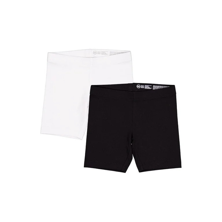 Wonder Nation Girls Bike Shorts, 2-Pack, Sizes 4-18 & Plus | Walmart (US)