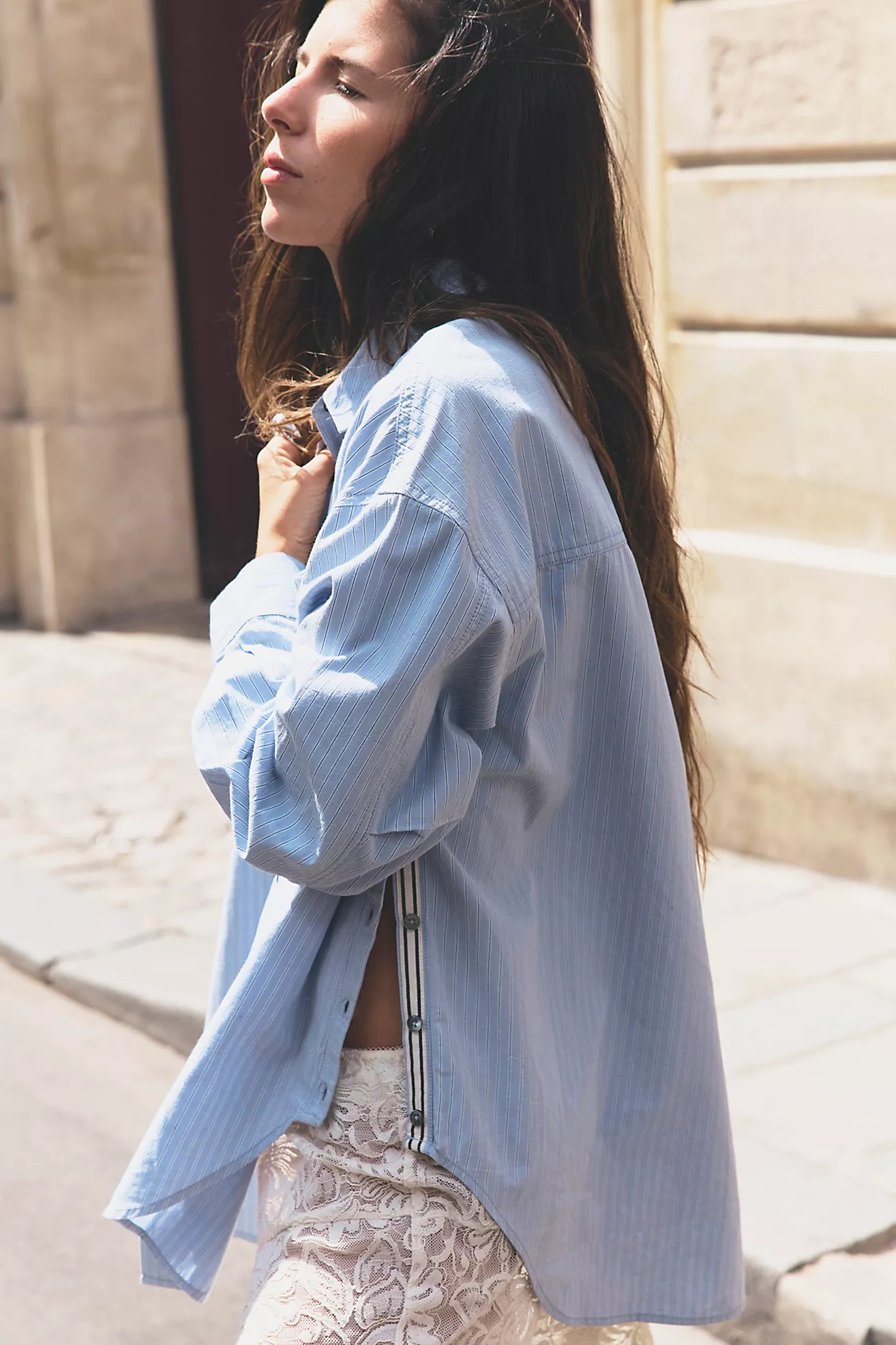 We The Free Lexi Striped Button Down Shirt | Free People (Global - UK&FR Excluded)