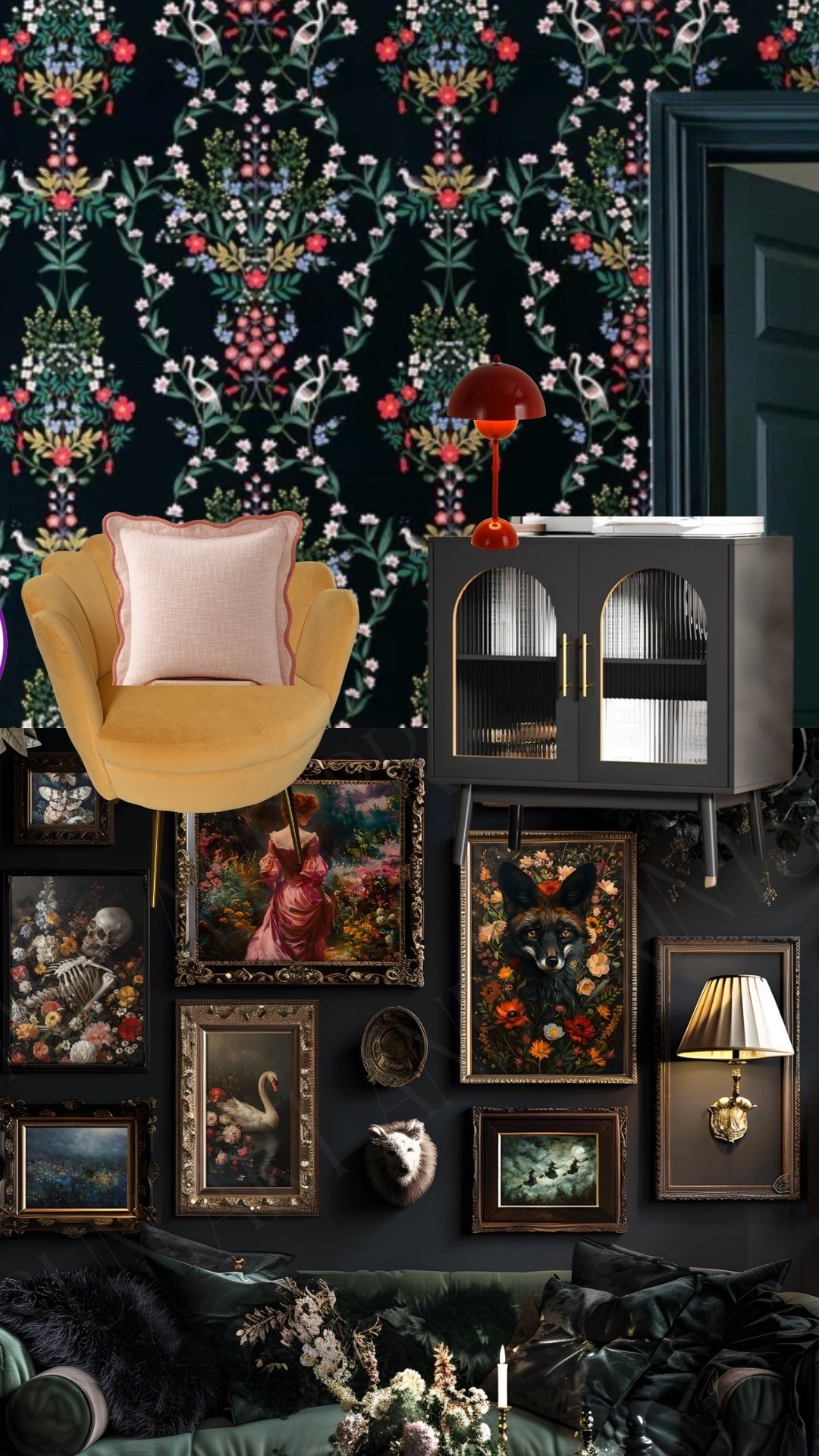 Here is the dreamy moody maximalist mood board for the salon I designed!! It’s coming together so beautifully!! 🥹

#LTKStyleTip #LTKFindsUnder100 #LTKHome