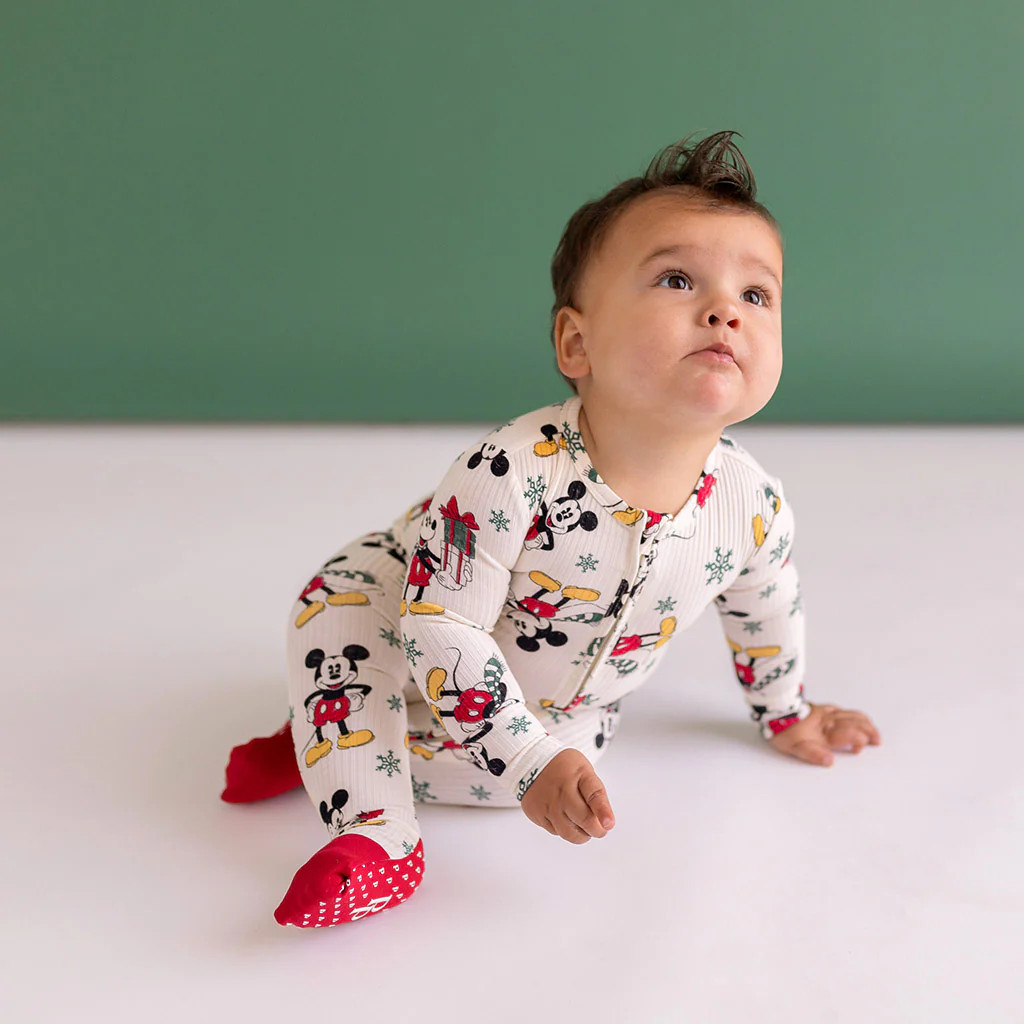 Disney White Baby Convertible Sleeper | Disney Mickey Mouse Holiday | Posh Peanut
