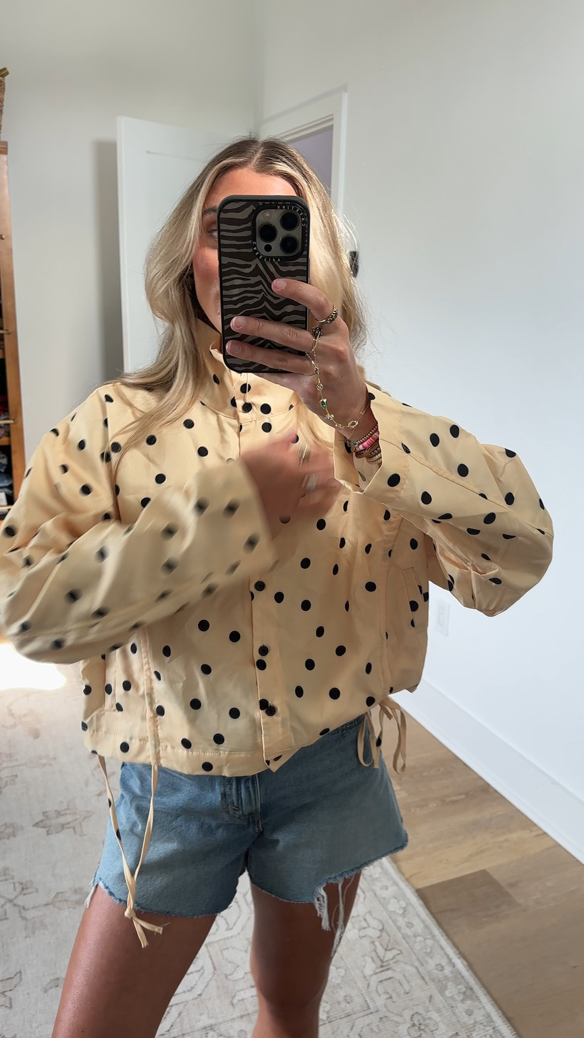 Amazon size small Women’s Oversized Polka Dot Jacket Long Sleeve Stand Collar Button Up Jackets Coats

#LTKootd #LTKSaleAlert #LTKSeasonal