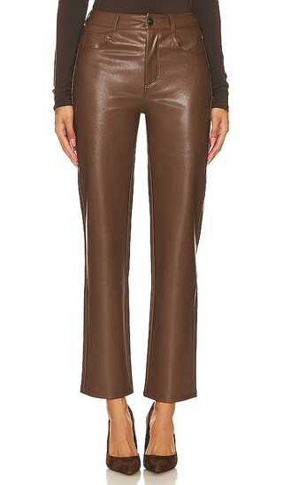 Stella Faux Leather Straight in Chestnut | Revolve Clothing (Global)