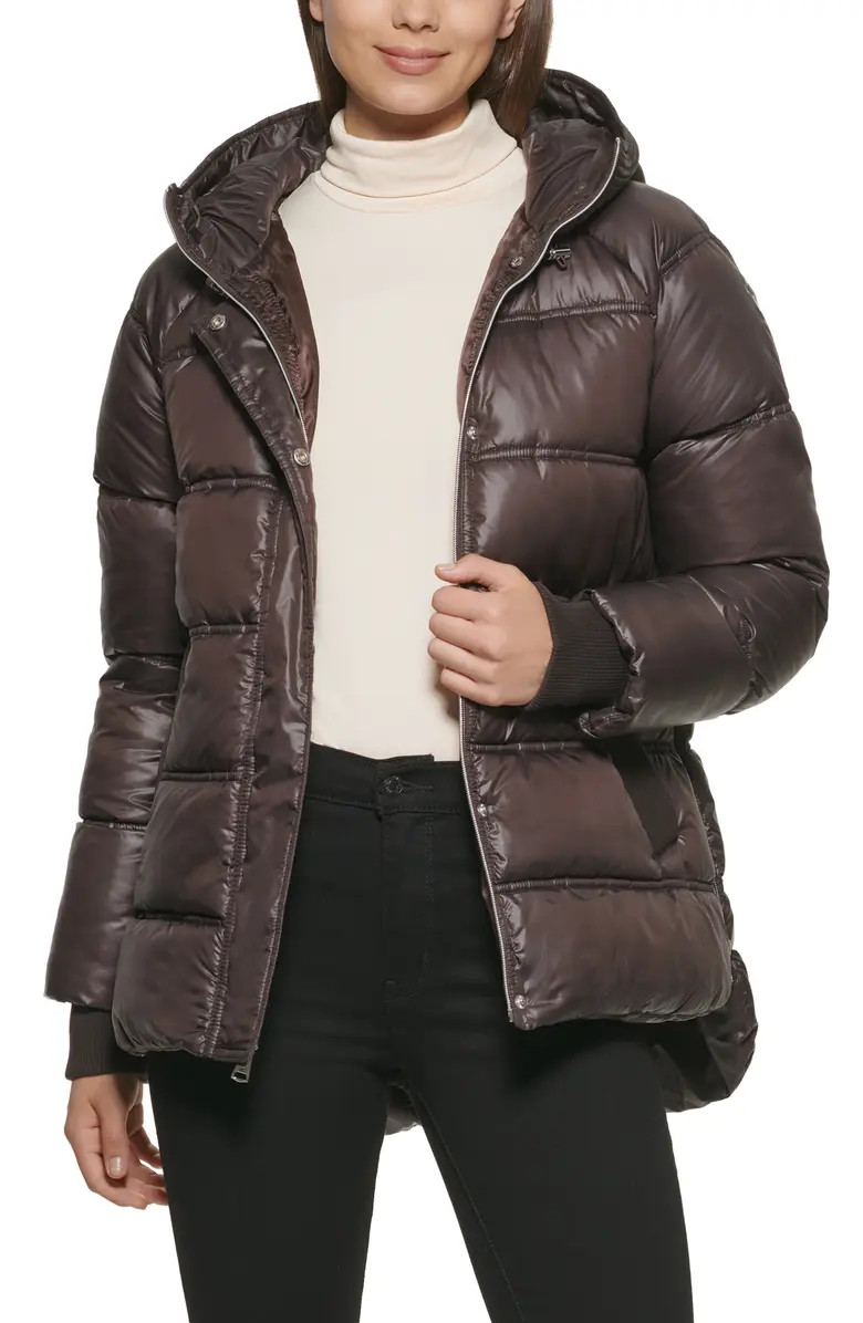 Kenneth Cole New York Cire Hooded Puffer Jacket | Nordstrom | Nordstrom