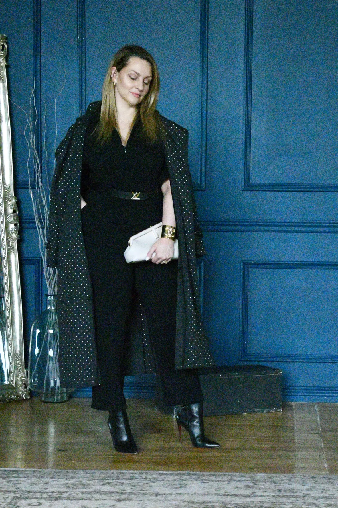 Rania Belted Blazer Jumpsuit Black