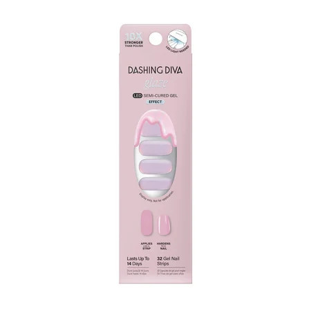 Dashing Diva Glaze Effects Semi-Cured Gel Strips, Cat's Meow. 32 Count | Walmart (US)