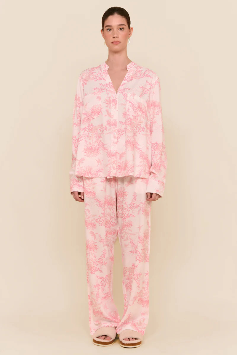 Maggie Pyjama Set - Long - Summer Toile - Pink | Piyama US