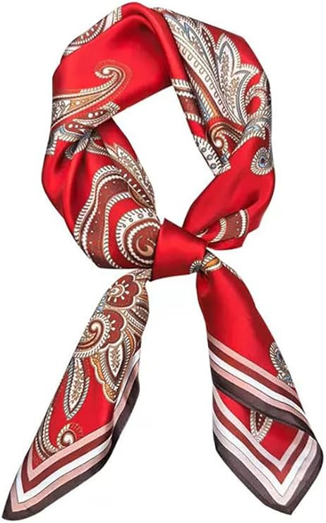 ANDANTINO 100% Mulberry Silk Square Scarf for Hair-25.6" X25.6'' Women Men Natural Silk Neckerchi... | Amazon (US)