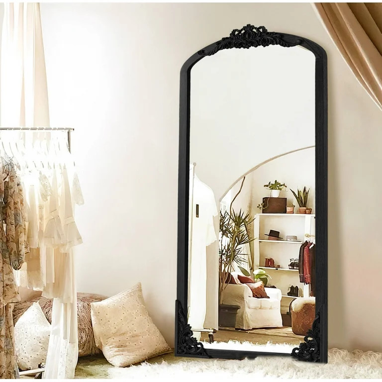 Neutypechic Wooden Arch Mirror Full Length Mirror Vintage Decorative Mirror for Living Room Bedro... | Walmart (US)