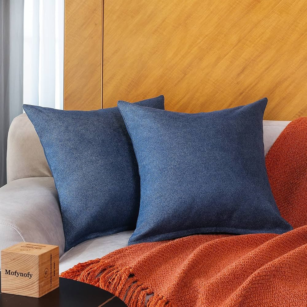 Mofynofy Pillow Covers Decorative Square Pillowcase Soft Solid Cushion Case for Sofa Bedroom Car ... | Amazon (US)