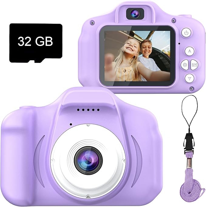 Upgrade Kids Selfie Camera, Christmas Birthday Gifts for Girls&Boys Age 3-9, HD Digital Video Cam... | Amazon (US)