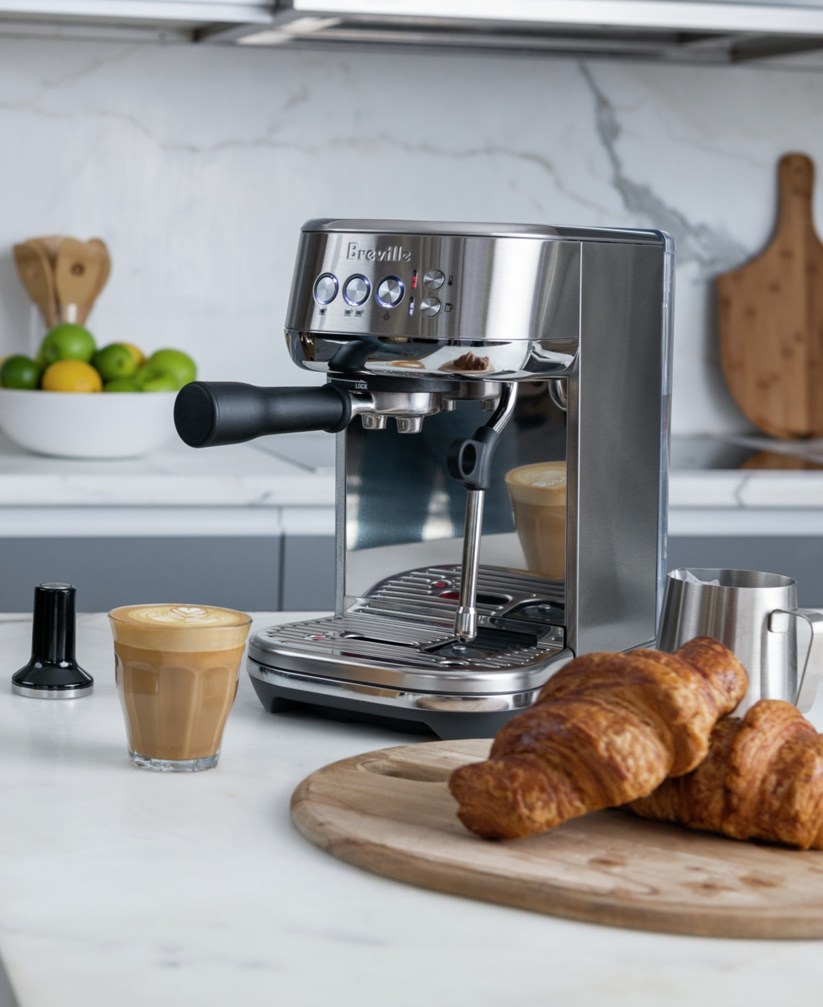 Breville Bambino Plus ThermoJet Espresso Maker with Steam - Brushed Stainless Steel | Macy's