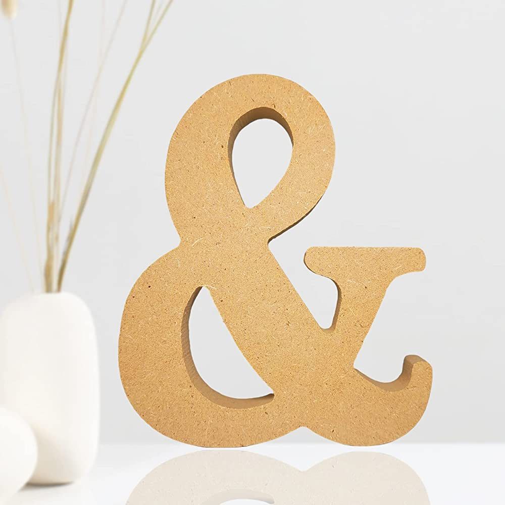 4 Inch Designable Wood Letters, Unfinished Wood Letters for Wall Decor Decorative Standing Letter... | Amazon (US)